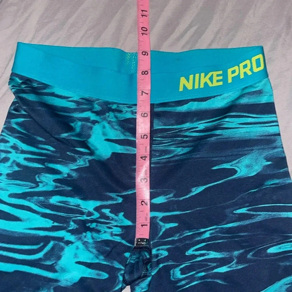 Nike pro biker shorts blue green print size small - Picture 5 of 8